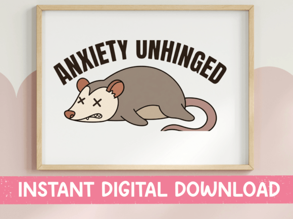 Anxiety Unhinged Possum SVG PNG