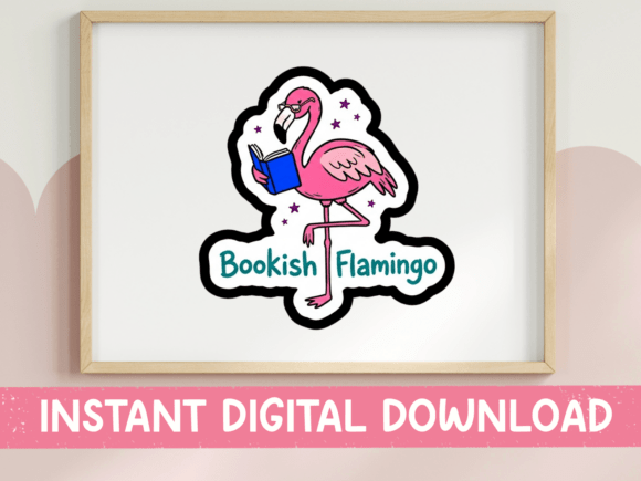 Bookish Flamingo Reading SVG Review
