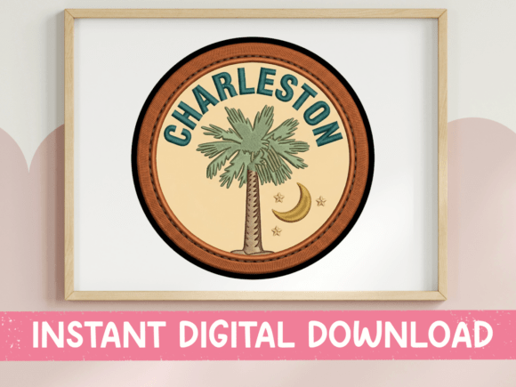 Charleston Palm Tree Badge Sticker Review