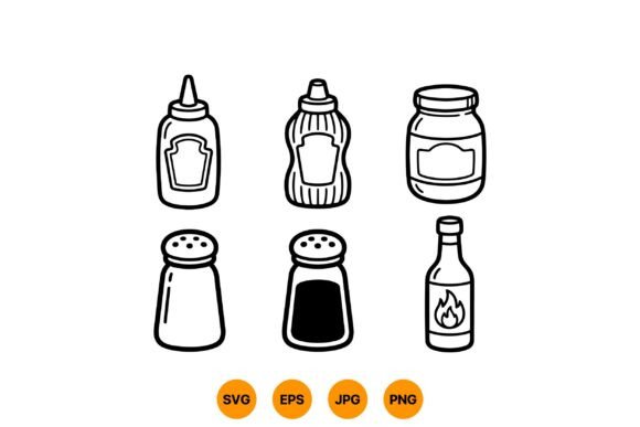 Condiment Bottle SVG Icons Review