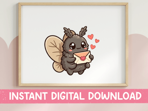 Cute Moth Love Letter Kawaii SVG Review