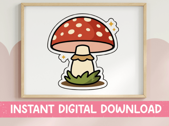 Cute Mushroom with Hat Sticker Embroidery Review