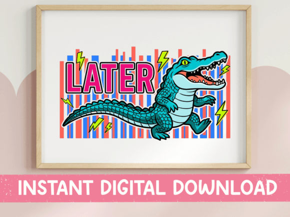 Later Running Alligator SVG PNG Review