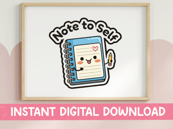 Note to Self Kawaii Notebook Sticker Review