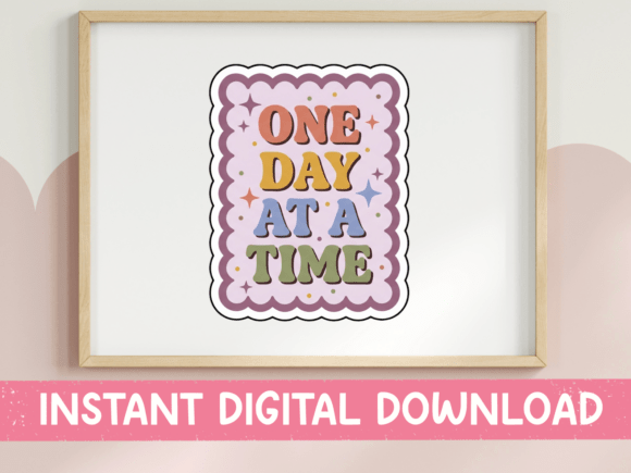 One Day at a Time Retro Sticker Embroidery Review