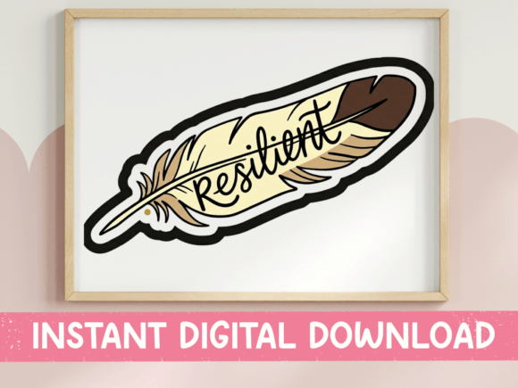 Resilient Feather Boho Quote SVG Review