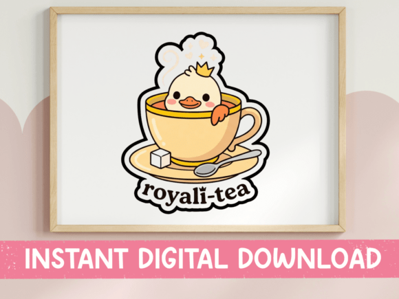 Royali-Tea Duck Teacup Kawaii Sticker Review