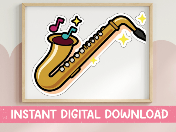 Saxophone Music Sticker Design Review