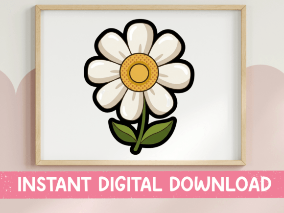 Simple White Daisy Flower Sticker Review