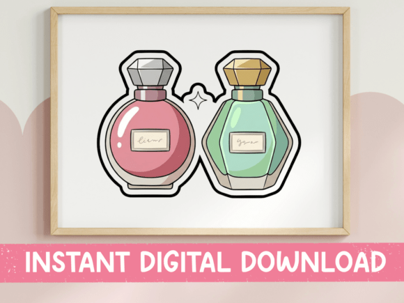 Twin Perfume Bottles Beauty Sticker Review