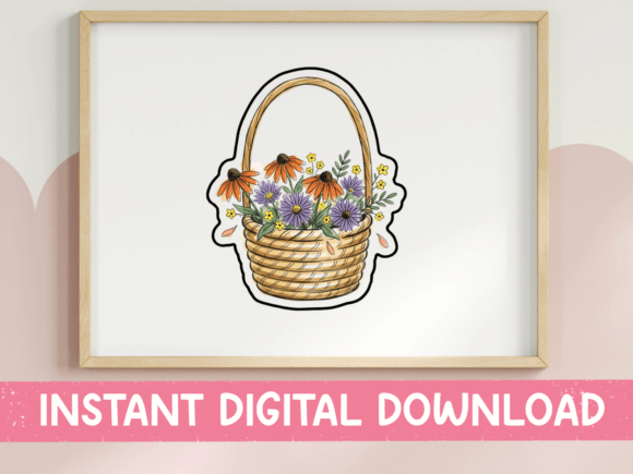 Wildflower Basket Bouquet Sticker Review
