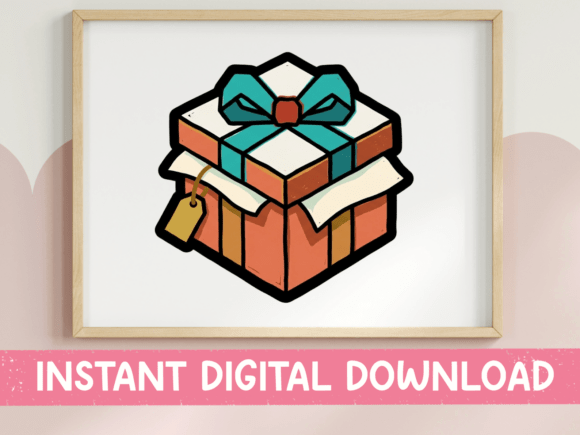 Wrapped Gift Box Bow Sticker Review